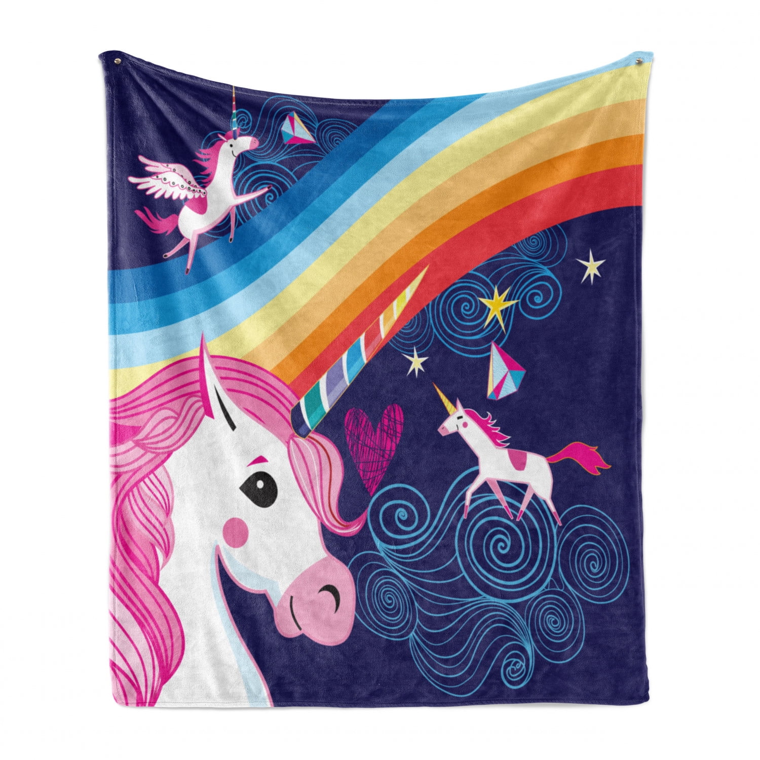 Soft Unicorn Blanket Fleece Throw For Girls Baby Kids Plush Cozy Horse 50x60 New 