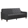 Novogratz Vintage Tufted Split Back Futon, Grey Velvet