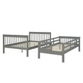 thumbnail image 4 of Stairway Twin-Over-Full Bunk Bed with Storage and Guard Rail, Grey, 4 of 5
