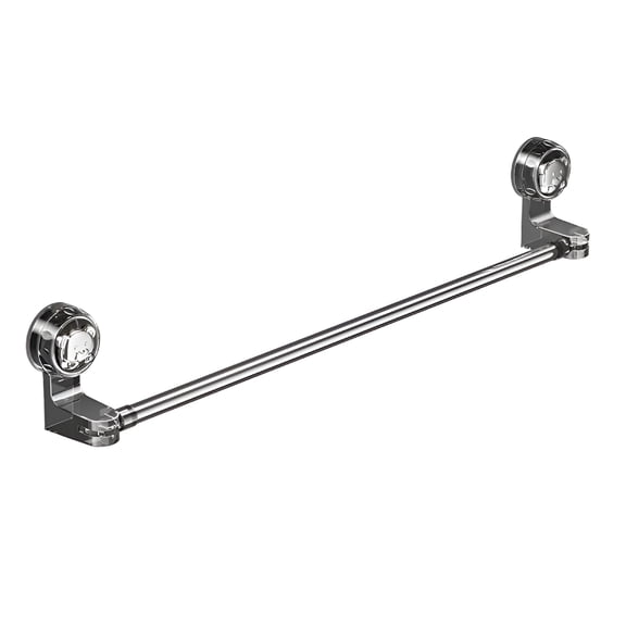 LAMIRO Retractable Suction Cup Towel Bar for Shower,Stainless Steel Bathroom Towel Rack Suction Washcloth Holder for Glass Shower Door