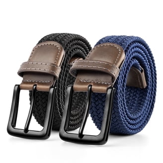 Tory Burch Dark Blue Braided Belt with Gold Buckle Tory Burch 84841 Britten Black & Royal Navy Blue With Gold  main image 3