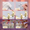 thumbnail image 3 of Estante de práctica de uñas fijador de cristal de uñas herramientas de uñas para maquillaje de salón en casa (rosa), 3 of 5
