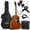 Brown, variant on Ashthorpe Dreadnought Acoustic Electric Guitar with 10-Watt Amp, Brown