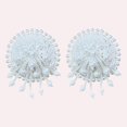 thumbnail image 5 of Reusable Pearl Self Adhesive Silicone Nipple Cover Pasties Pearl Bras Sticker Cover Pads with Fringed Nipple Petal, 5 of 5
