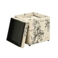 thumbnail image 1 of Designs4Comfort Park Avenue Ottoman in Botanical Multi-Color Fabric and Wood, 1 of 3
