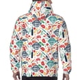 thumbnail image 7 of Pofeuu Barbecue Print Mens Casual Hooded Collar Drawstring Hoodies Pullover Sweatshirts Casual Long Sleeve Shirts-Medium, 7 of 7