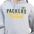 thumbnail image 3 of Women's G-III 4Her by Carl Banks  Heather Gray Green Bay Packers Graphic Fleece Pullover Hoodie, 3 of 3