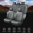 thumbnail image 6 of Coverado Seat Covers for Cars, Gray Premium Leather with Embossed Pattern, Universal Fit Most Sedan SUV Trucks-Front&Back Seats, 6 of 9