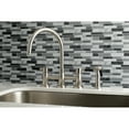 thumbnail image 2 of Kingston Brass KS8278DKLBS Kaiser Bridge Kitchen Faucet with Brass Side Sprayer, Brushed Nickel, 2 of 7