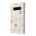 thumbnail image 4 of Wallet Case for Samsung S10 Plus with RFID Blocking Credit Card Slots Holder, Cute Patterned Gold Brushing Magnetic Flip Kickstand Wrist Strap Cover for Samsung Galaxy S10 Plus, Flowers Blossoming, 4 of 8