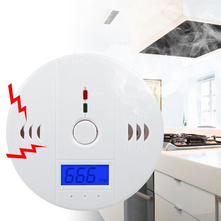- VGEBY Carbon Monoxide Detector Battery Operated with Digital Display, CO Detector with Warning Sound Alarm, Portable Security Gas CO Sensor Monitor for Home, Office, School, Kitchen, Factory, etc