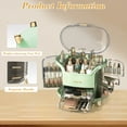 thumbnail image 3 of Wdmiya Rotating Makeup Organizer, Waterproof& Dustproof Cosmetic Organizer Box with Lid, Large Capacity Vanity Storage, Makeup Display Boxes for Bathroom Countertop, Bedroom, Dresser,Green, 3 of 8