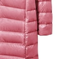 thumbnail image 4 of Womens Winter Down Coat Womens Thin Puffer Jacket Casual Solid Plus Size Lightweight Cotton Down Overcoat Open Front Zipper Outwear with Removable Hood 2025 Down Coat, 4 of 7