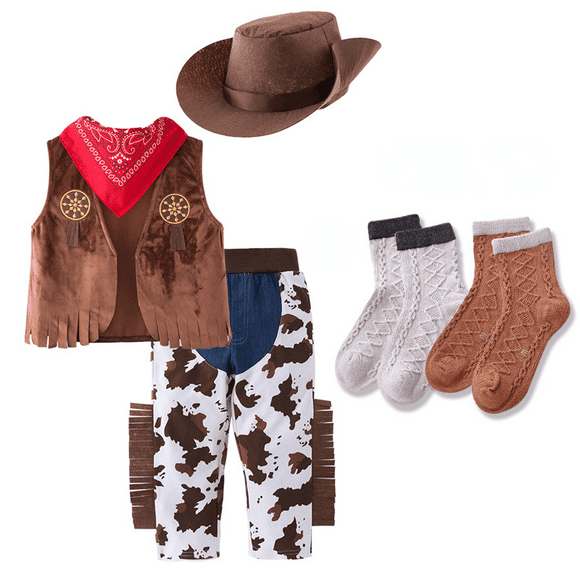 Western Denim Suit, Boys Halloween Denim Costumes, Cosplay Event Dress Up, Party Stage Performance Costumes-SinKeeU
