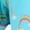 Blue, variant on Mentally Exhausted Rainbow Notch Short Sleeve and Shorts Pajama Set (Women)