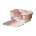 thumbnail image 2 of Eolstice Semi Enclosed High Sided Litter Box, Splash Proof Design, Ample Space for Large Cats, for Felines under 20 lbs, Covered Easy Clean Toilet, 2 of 6
