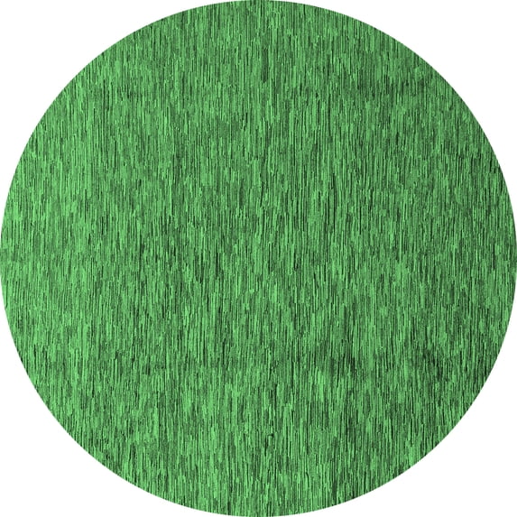 Ahgly Company Indoor Round Abstract Emerald Green Modern Area Rugs, 8' Round