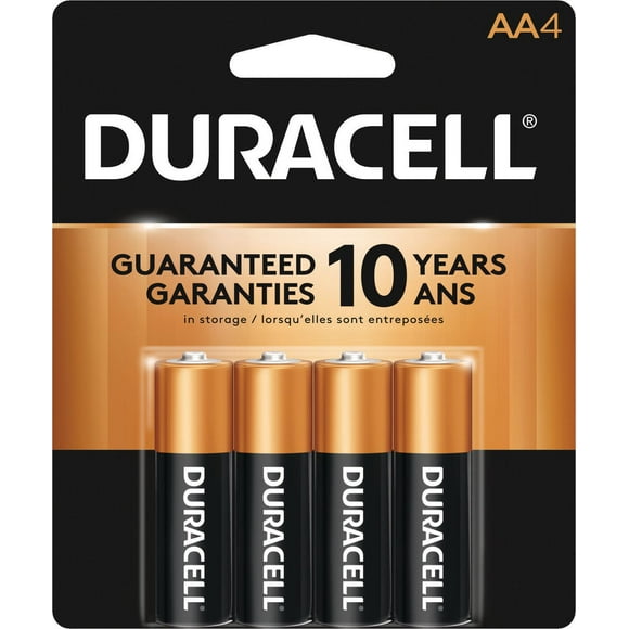 Duracell 1.5V Coppertop Alkaline, AA Batteries, 4 Pack