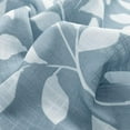 thumbnail image 4 of Blue Kitchen Tier Curtains 24" Short White Leaf Print Café Curtains for Small Windows 2 Panels, 4 of 6