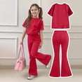 thumbnail image 5 of dgysar In-fant Girl Boy 2-Piece Outfit Set, Loose Long Sleeve T-Shirt + Pants, Casual Print Clothing Red size 130, 5 of 9
