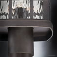 thumbnail image 5 of Urban Ambiance Luxury Craftsman Outdoor Post Light, Medium Size: 16.5"H x 9.5"W, with Tudor Style Elements, Highly-Detailed Design, Oil Rubbed Parisian Bronze Finish and Water Glass, UQL1247, 5 of 8