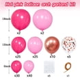 thumbnail image 3 of Kit de guirnaldas con forma de arco con globos ASIYUHY, 145 unidades, con confeti, color rosa, 3 of 8