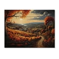 thumbnail image 3 of Designart "Crimson Vineyard in the Countryside II" Landscapes Print on Natural Pine Wood, 3 of 5