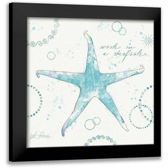 Pertiet, Katie 12x12 Black Modern Framed Museum Art Print Titled - Coastal Splash I