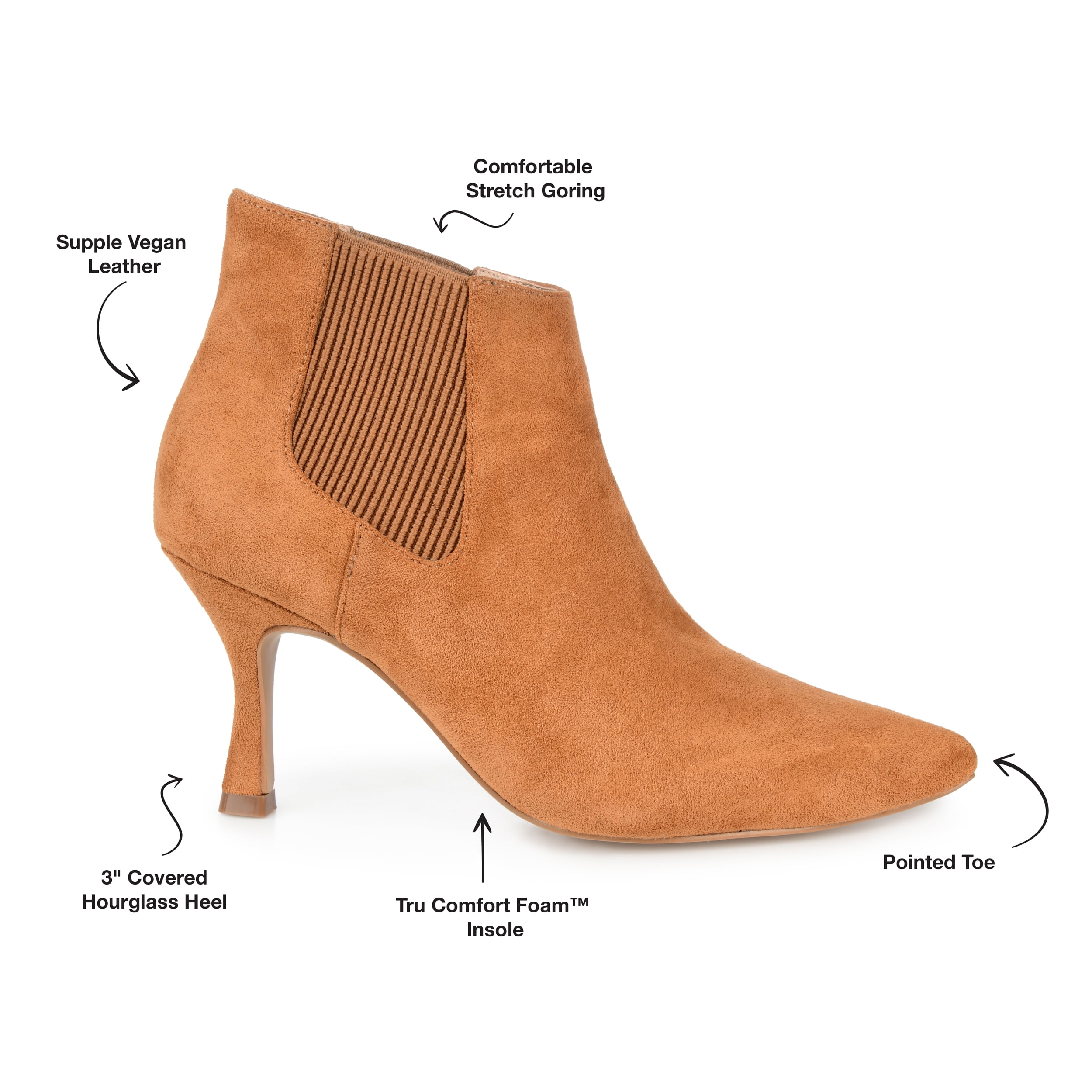 Journee Womens Elitta Pull On Stiletto Booties, Widths Available