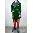thumbnail image 2 of Men's Velvet Smoking Jacket Quilted Robes Coat&nbsp;, 2 of 4