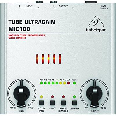 Behringer Tube Ultragain Mic100 High-End Vacuum Tube Preamplifier With (Best High End Stereo Receiver)