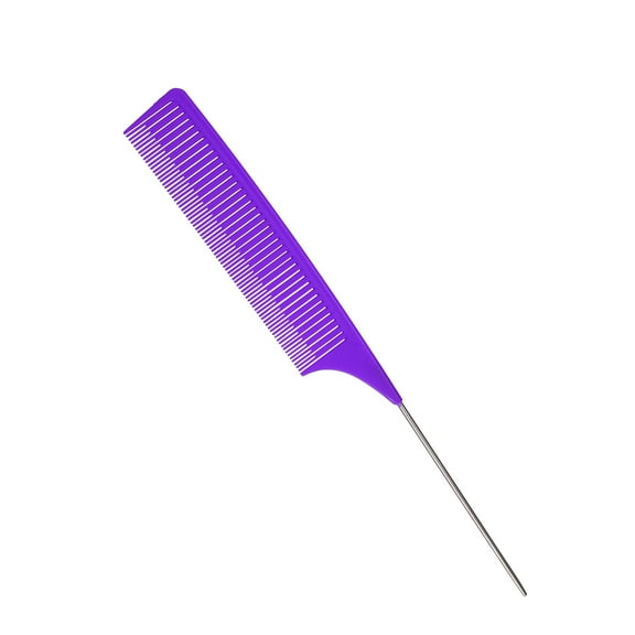 Vocoste Wide Tooth Hair Brush Tail Comb for Home Use Styling Comb Plastic Purple