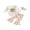 White, variant on RUINIXCW Baby Girl Fall Outfits Cow Print Long Sleeve Romper Flare Pants Headband