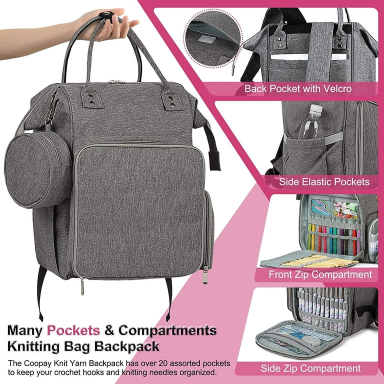  Coopay Knitting Bag Craft Bag for DIY Lover, Traveling