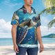 thumbnail image 3 of Fotbe Watercolor Turtle Camisa Hawaiana para Hombre Unisex – Camisa Casual de Verano con Botones de Manga Corta de Algodón y Lino,Small, 3 of 7