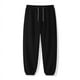thumbnail image 2 of Pantalones largos de moda para hombre, casuales, de color sólido, con cintura elástica y bolsillos, pantalones largos de poliéster para hombre., 2 of 6