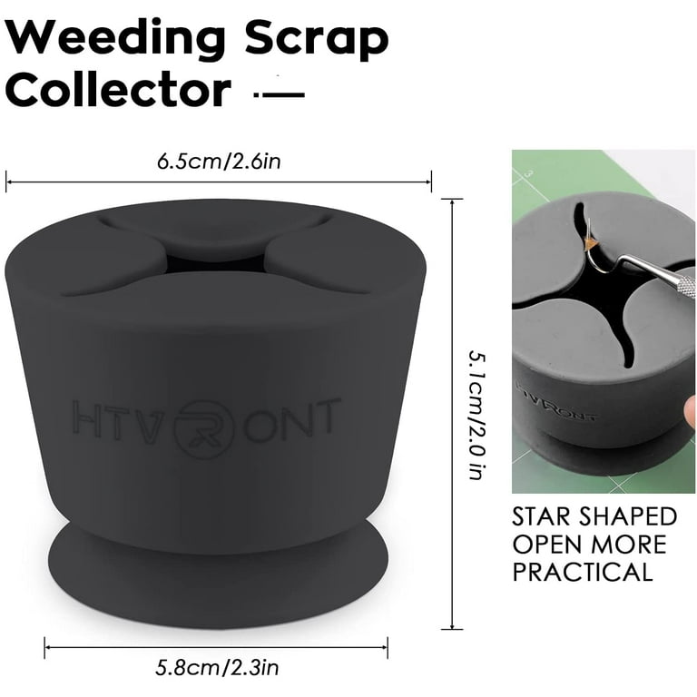 Vinyl Weeding Scrap Collector With Suction Cup, Portable Weeding