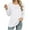 White, variant on ameIAEA Women's Long Sleeve Fall Tops Round Neck Casual Pleated Shirts Solid Color Trendy Blouse