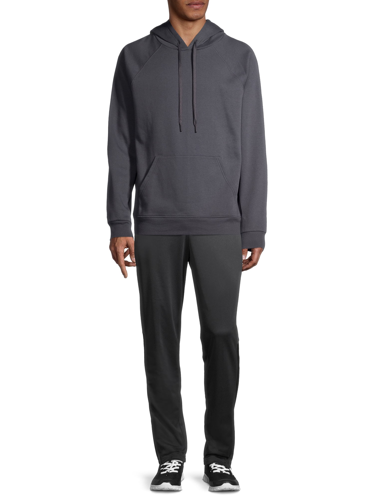 Athletic Works Men's Fleece Raglan Hoodie Sweatshirt, up to Size 2XL