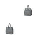 thumbnail image 2 of Kearding Bolsa de fiambrera portátil Bolsa de aislamiento de papel de aluminio Bolsas de enfriador de alimentos Fresh Keep Picnic Tote Gris 2piezas, 2 of 6