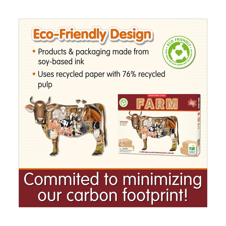 The Learning Journey Wildlife World Farm Puzzle - 200 Pcs Cow