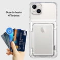 thumbnail image 4 of Funda TEKKU TPU Tarjetero para iPhone 15 PLUS Transparente, 4 of 11