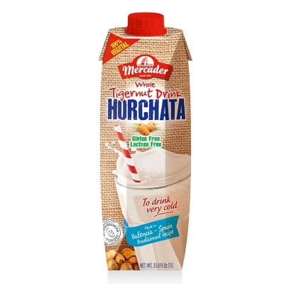 Horchata Whole Tigernut Drink Mercader Net.Wt 33.8 oz by Mercader