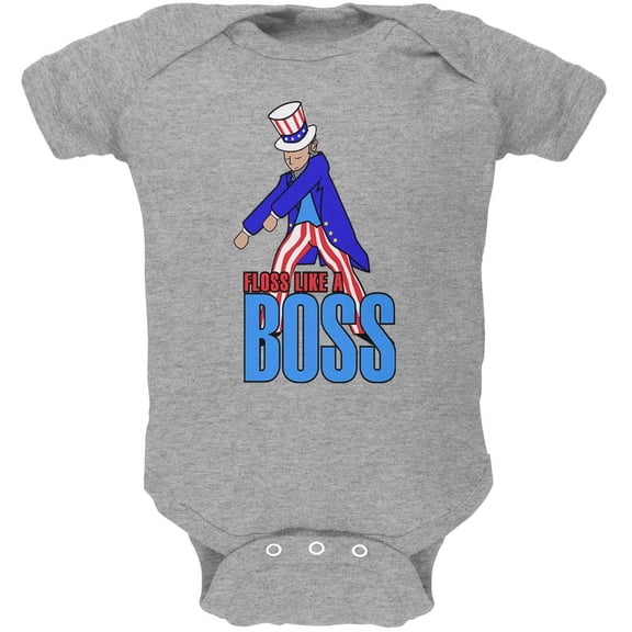 4th Of July Flossing Uncle Sam Dance Patriot Soft Baby One Piece