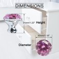 thumbnail image 3 of Crystal Knobs Wardrobe Dresser Door Knobs Pull Handle for Home Kitchen Drawer Cupboard 4pcs Pink, 3 of 7