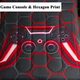 thumbnail image 6 of RYNGHIPY Bed in a Bag Full Comforter Set for Boys Red Gamer Bedding Set with Sheets 6Pcs Gradient Hexagon Game Controller Bed Collection for Teens Kids Boys Girls (Red, Full), 6 of 8