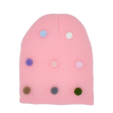 

JDEFEG Toddler and Keeping Children Color Cap Wool Hat Knitted Hairball Warm Baby Care Bears Hats for Babies Toddler Winter Hat Cotton Blend B