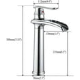 thumbnail image 4 of Single Handle Bathroom Sink Faucet, Black, High Spout, 4 of 5