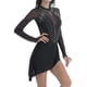 thumbnail image 4 of Vestido de patinaje sobre hielo para mujer, vestido Halter de malla con diamantes de imitación, manga larga recortada, vestido de baile de Ballet, disfraz gimnástico, vestidos de leotardo, 4 of 5