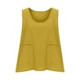 thumbnail image 3 of Lmnyox Summer Casual Tank Tops for Women Loose Scoop Neck Sleeveless Tee with Pocket Fashion Beach Shirts, 3 of 6
